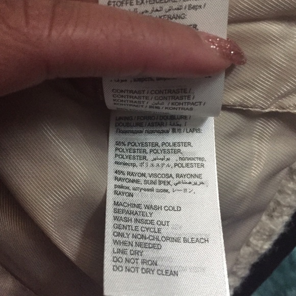 Bebe Jacket!! Oatmeal color w/ black trim - Picture 7 of 7